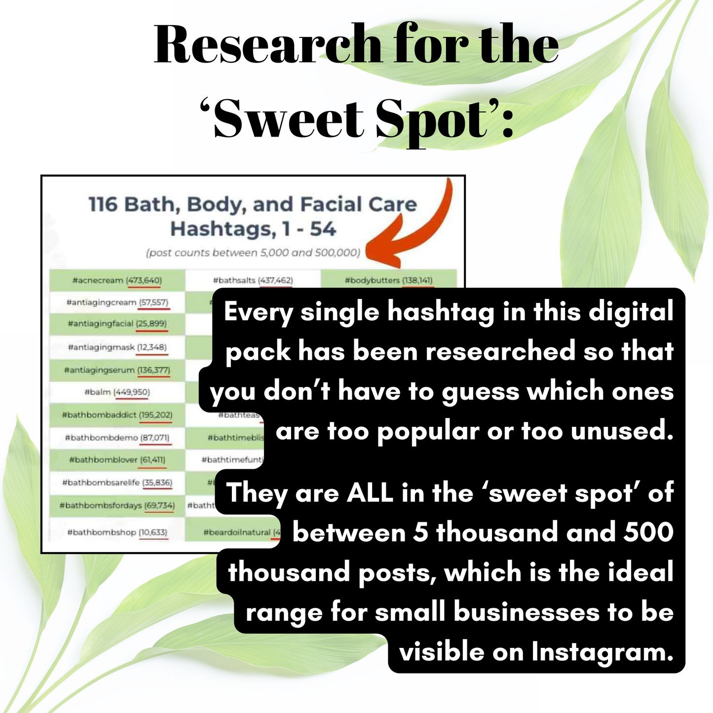 Skincare Business Instagram Hashtag Pack (PDF Download)
