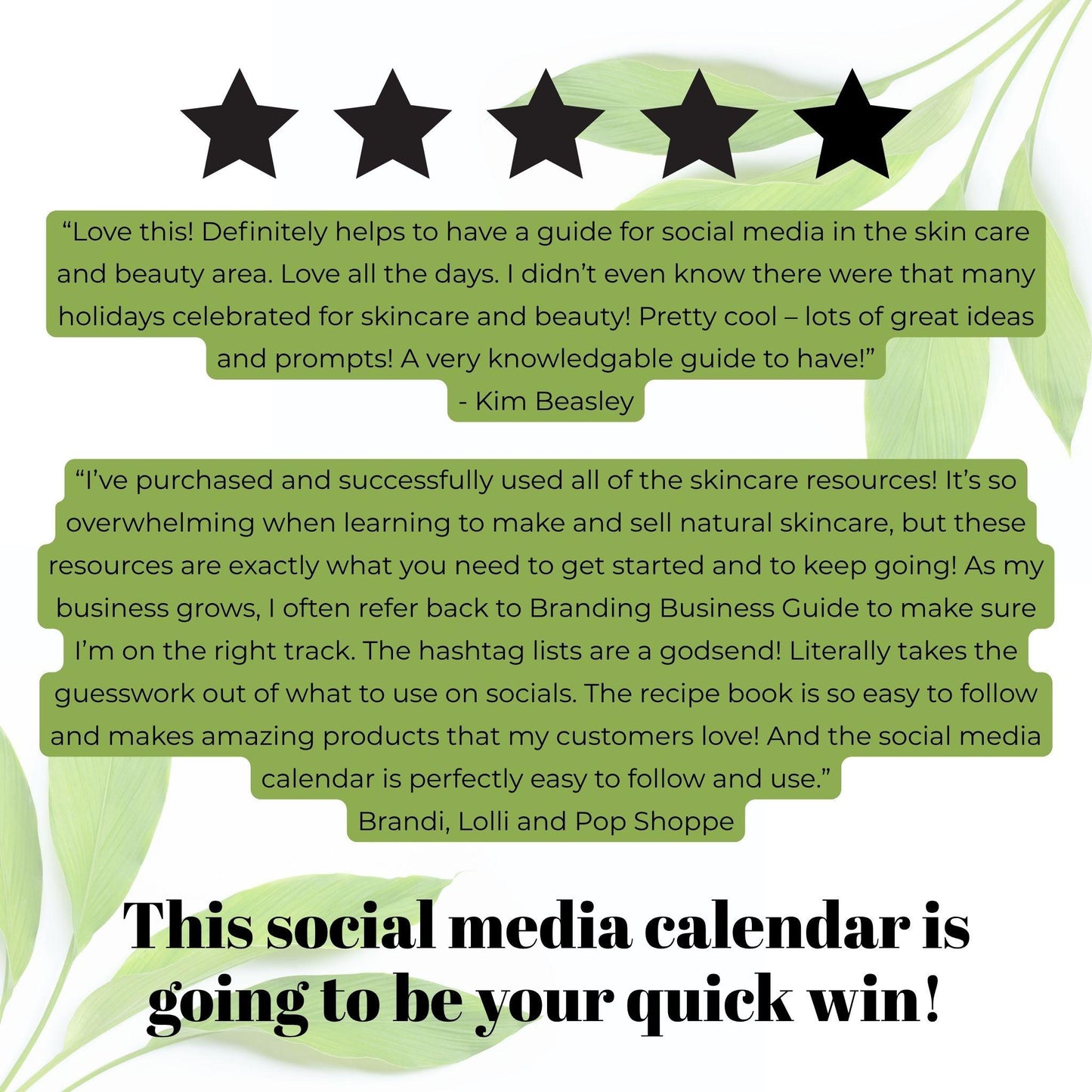 Skincare Business Social Media Calendar (Google Sheets + PDF)