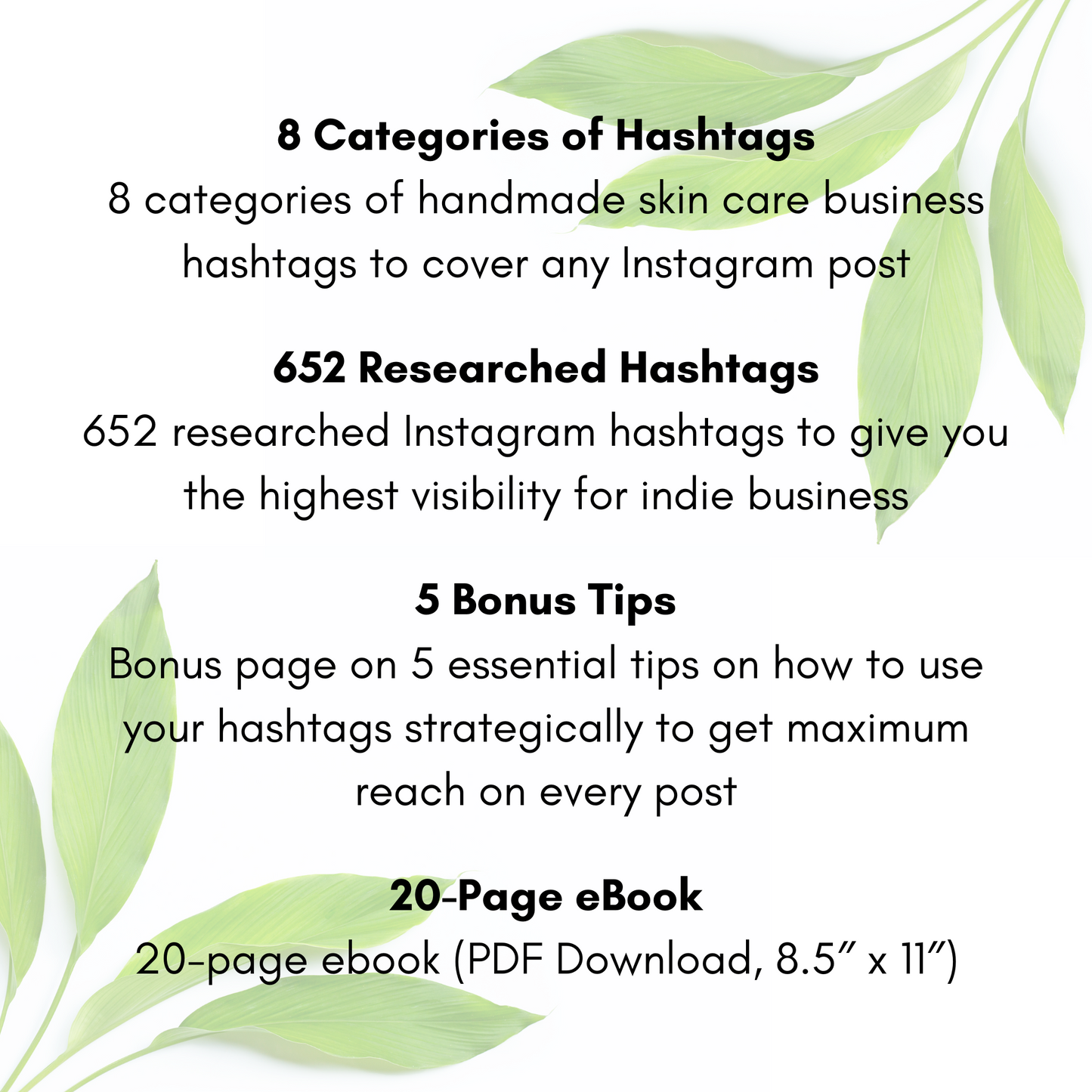 Skincare Business Instagram Hashtag Pack (PDF Download)