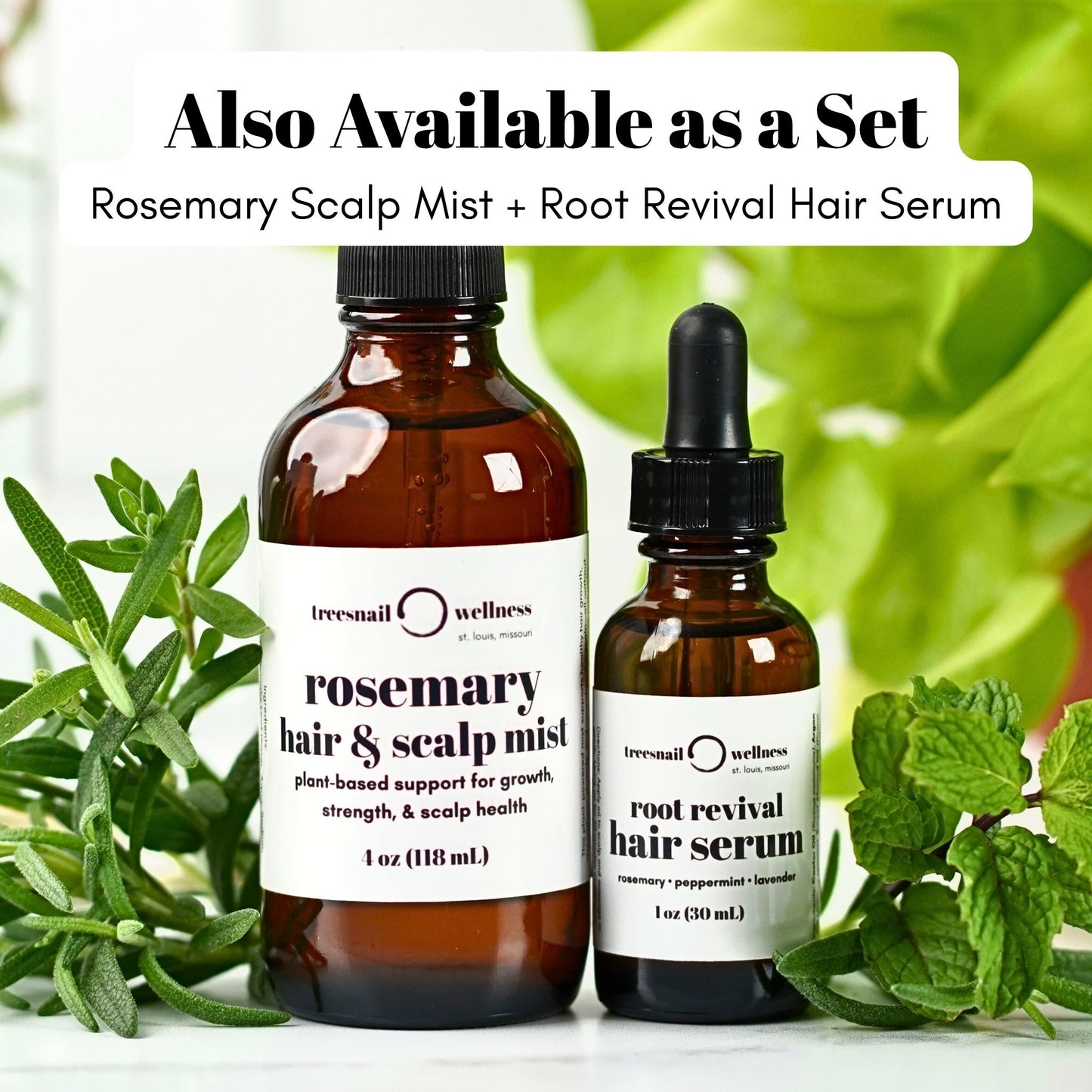 Also comes in a set with Treesnail Wellness Root Revival Hair Serum and Rosemary Hair and Scalp Mist