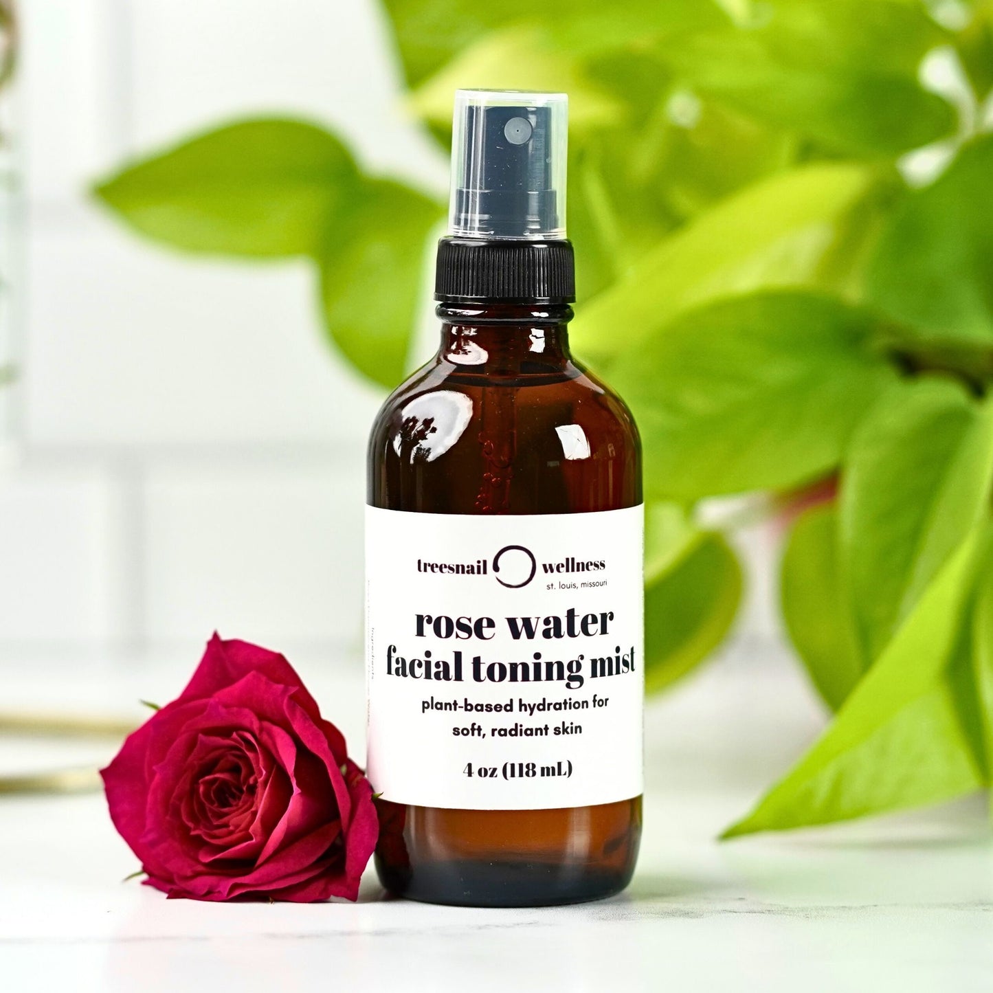Rose Water Facial Toning Mist by Treesnail Wellness