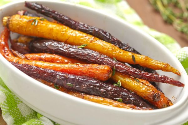 Roasted Rainbow Carrots with Citrus Recipe (for Oily Skin)
