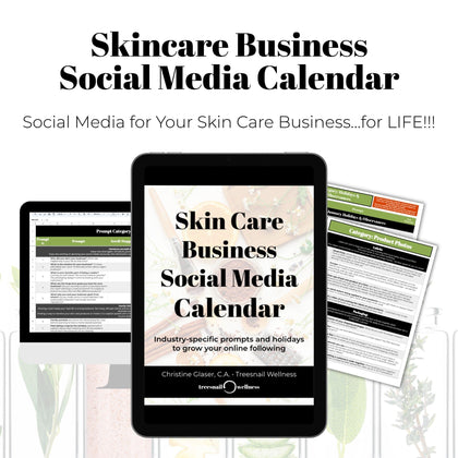 Skincare Business Social Media Calendar (Google Sheets + PDF)