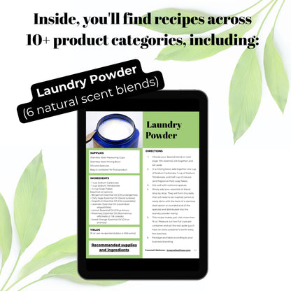 Natural Skincare Recipe Collection (Digital Download)