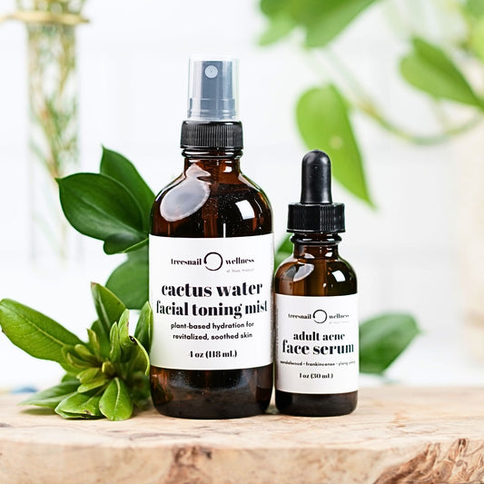 Acne-Prone Skin Natural Hydrosol + Face Serum Duo – Purify & Calm