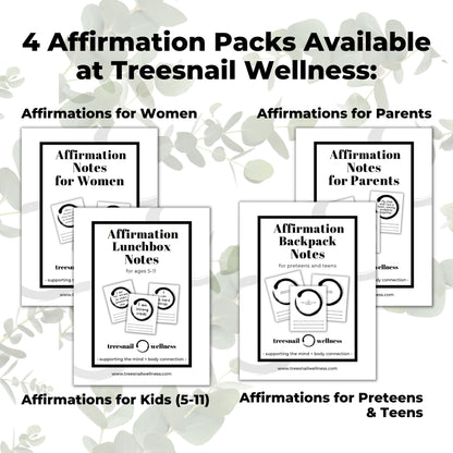 Affirmation Backpack Cards for Preteens and Teens • 180 Printable Notes (50 Page PDF Download)