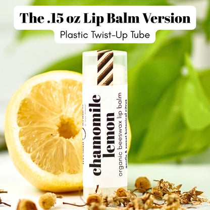 Treesnail Wellness Chamomile Lemon Organic Beeswax Lip Balm, .15 oz plastic twist-up tube version.