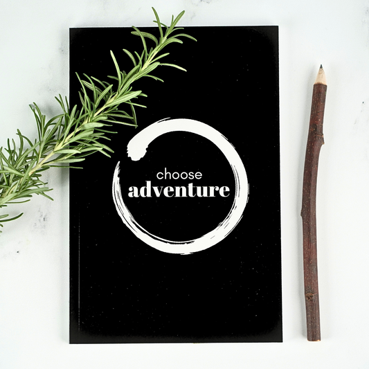 'Choose Adventure' Affirmation Notebook (White or Black)