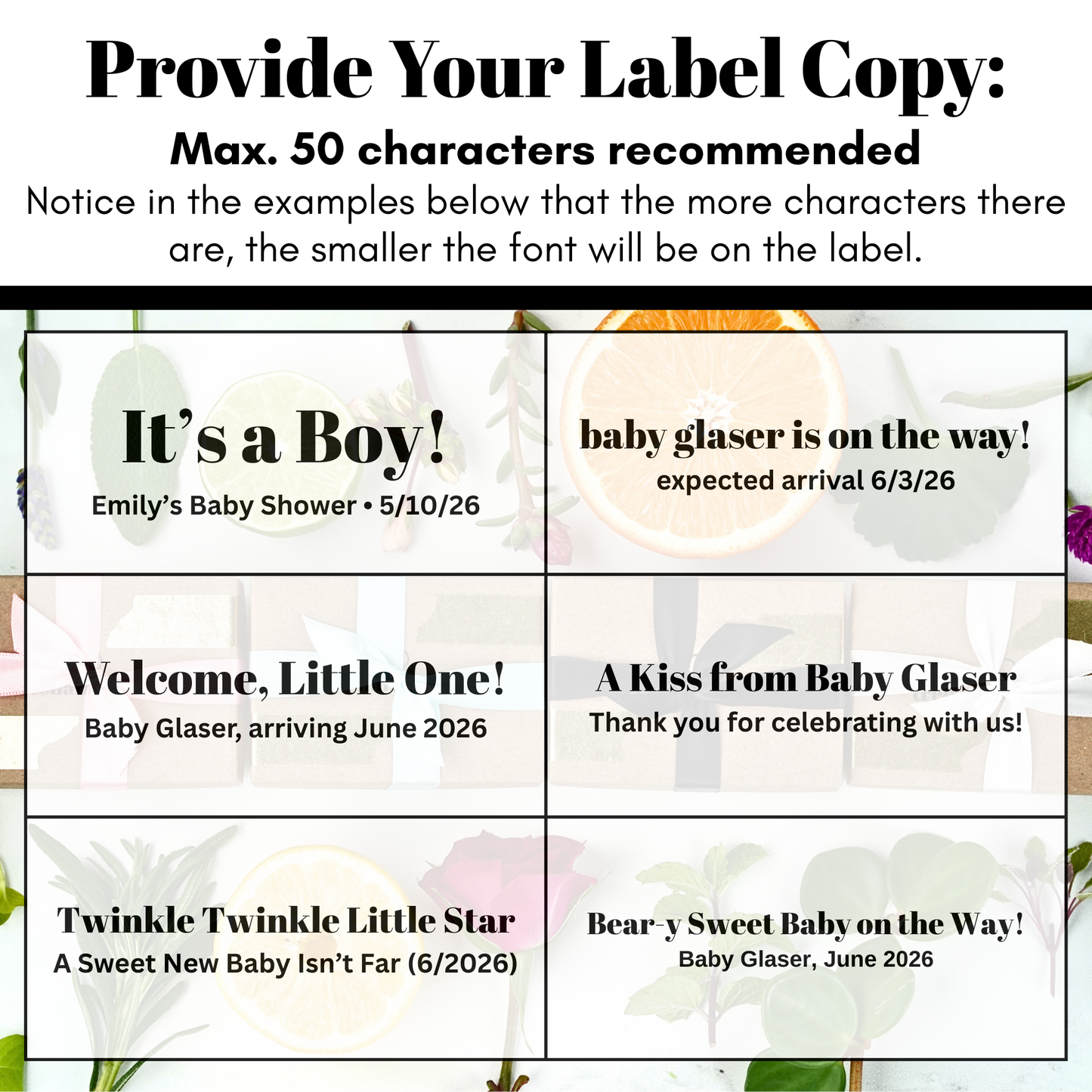 Baby Shower Favors • Custom Organic Lip Balms (25-100 Boxes)