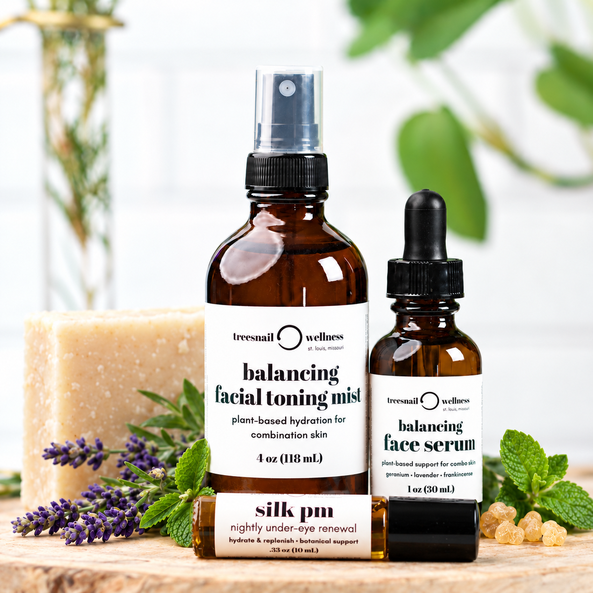 Combination Skin Natural Skincare Bundle (4-Step Routine)