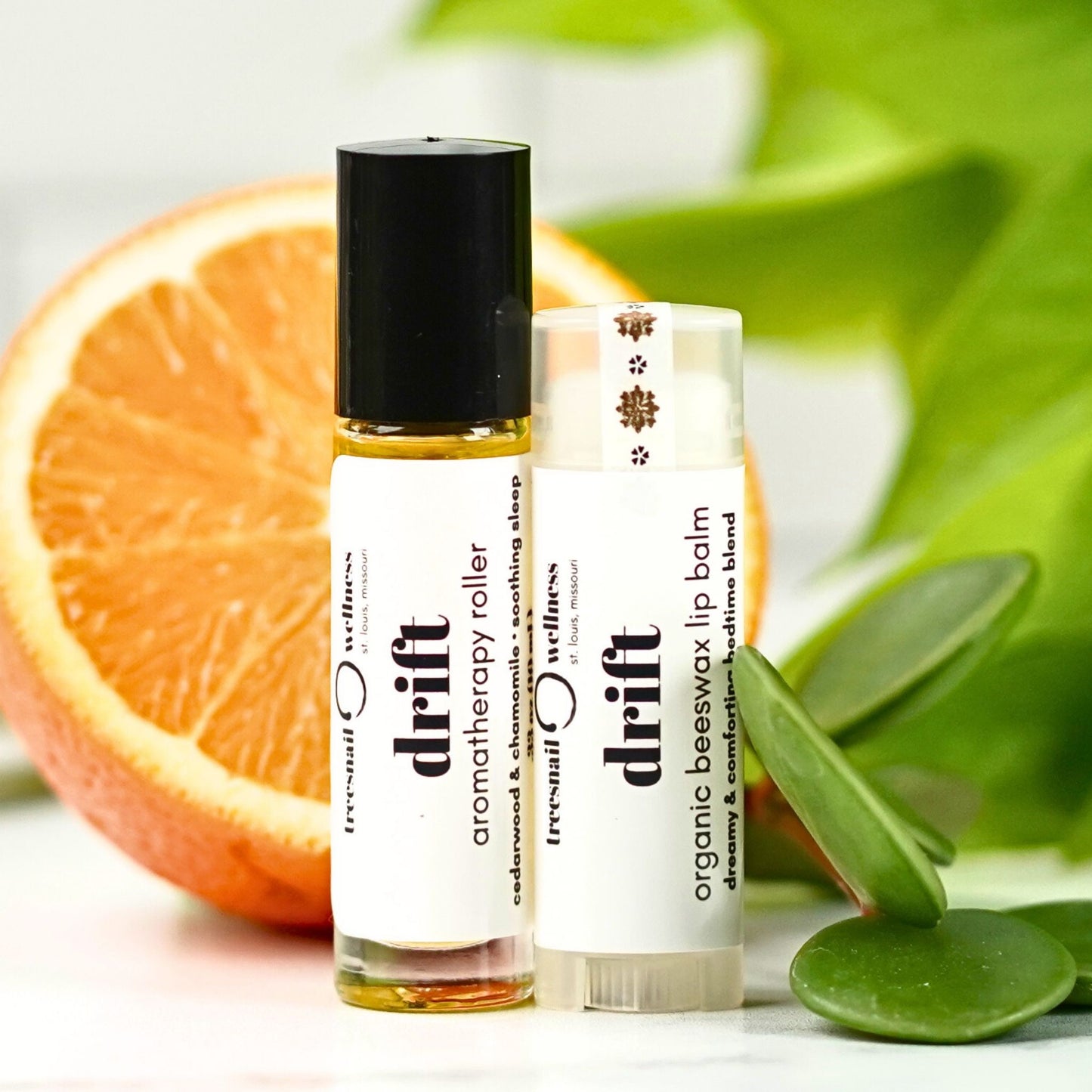 Drift Aromatherapy Roller + Organic Lip Balm (.15 oz) • Gift Set
