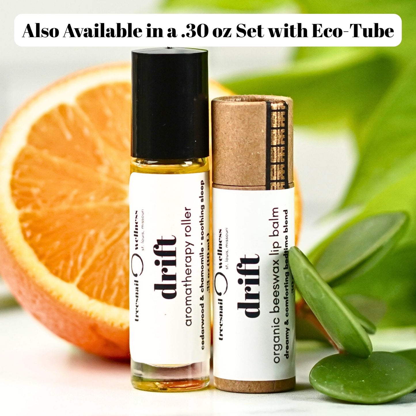 Drift Aromatherapy Roller + Organic Lip Balm (.15 oz) • Gift Set