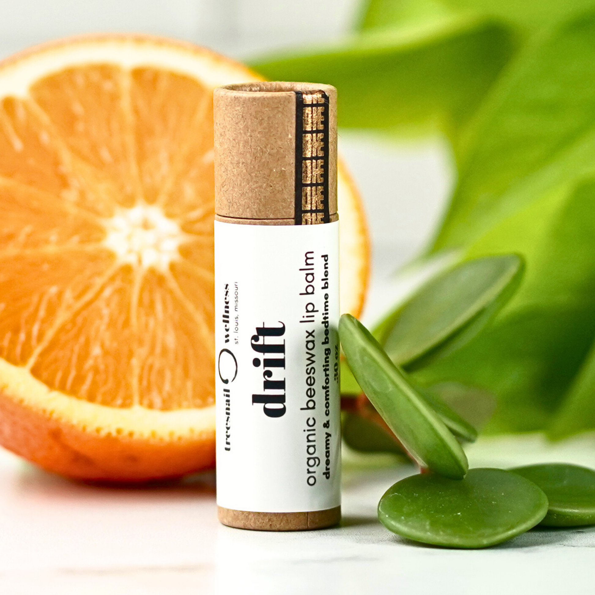Drift sleep lip balm .30 oz paperboard push-up—lavender, chamomile, cedarwood, anise, orange