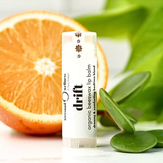 Drift bedtime lip balm .15 oz plastic twist-up—lavender, chamomile, cedarwood, anise, orange