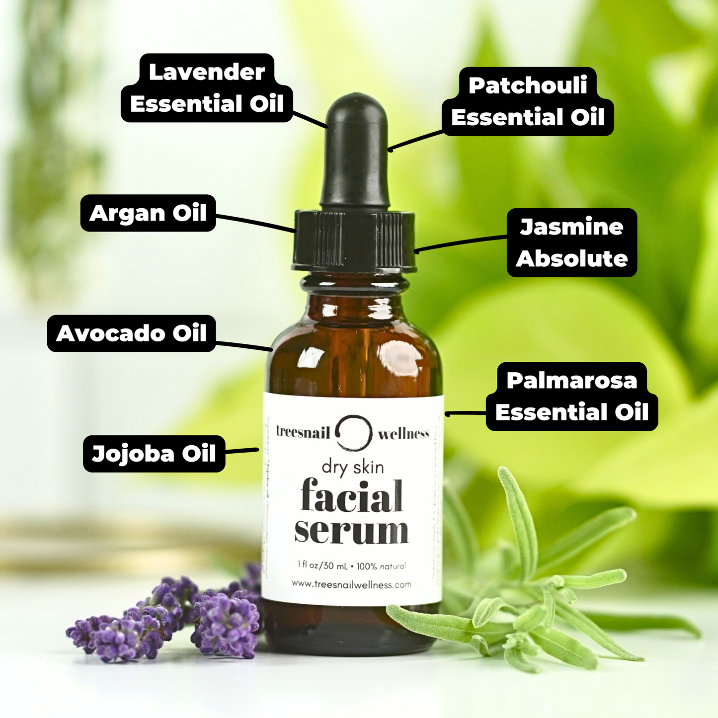 Dry Skin Face Serum (Patchouli + Palmarosa)