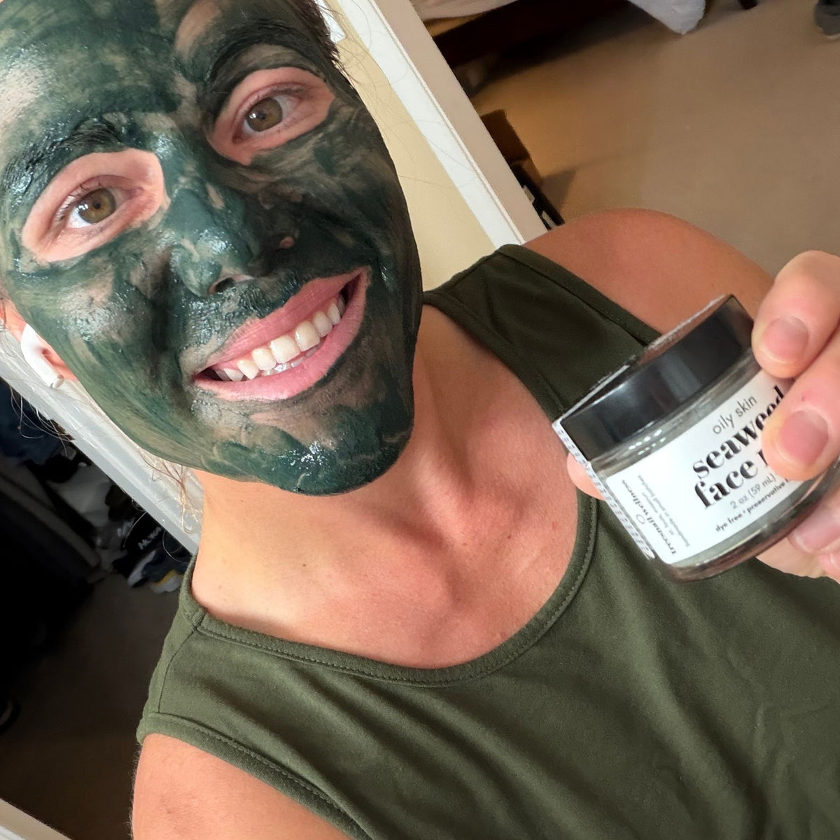 Oily Skin Organic Seaweed Face Mask (Charcoal + Clay Blend)