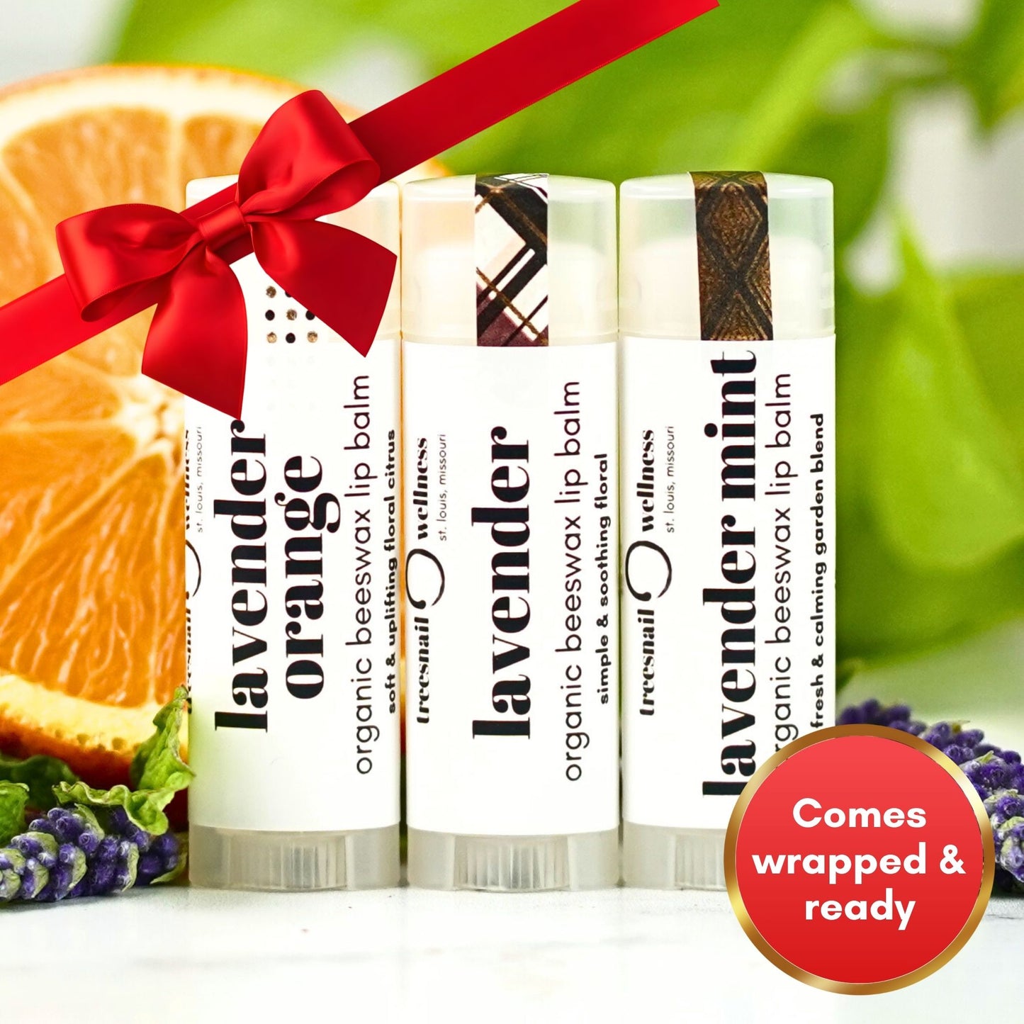 Organic Lavender Lip Balm Trio (.15 oz) • Gift Set