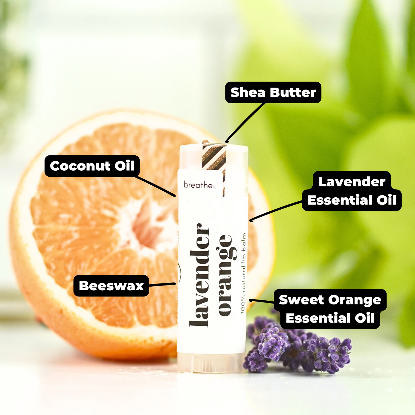 Lavender Orange Natural Lip Balm