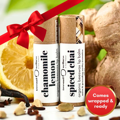 Tea-Inspired Organic Lip Balm Duo (.30 oz) • Gift Set