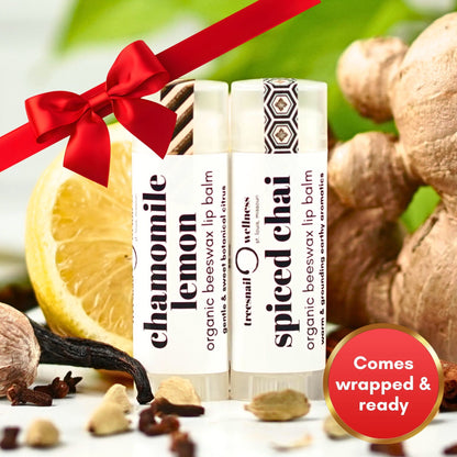 Tea-Inspired Organic Lip Balm Duo (.15 oz) • Gift Set