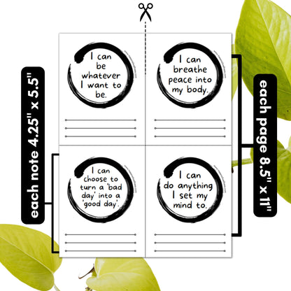 Affirmation Lunchbox Notes for Kids Ages 5-11 (Printable PDF)