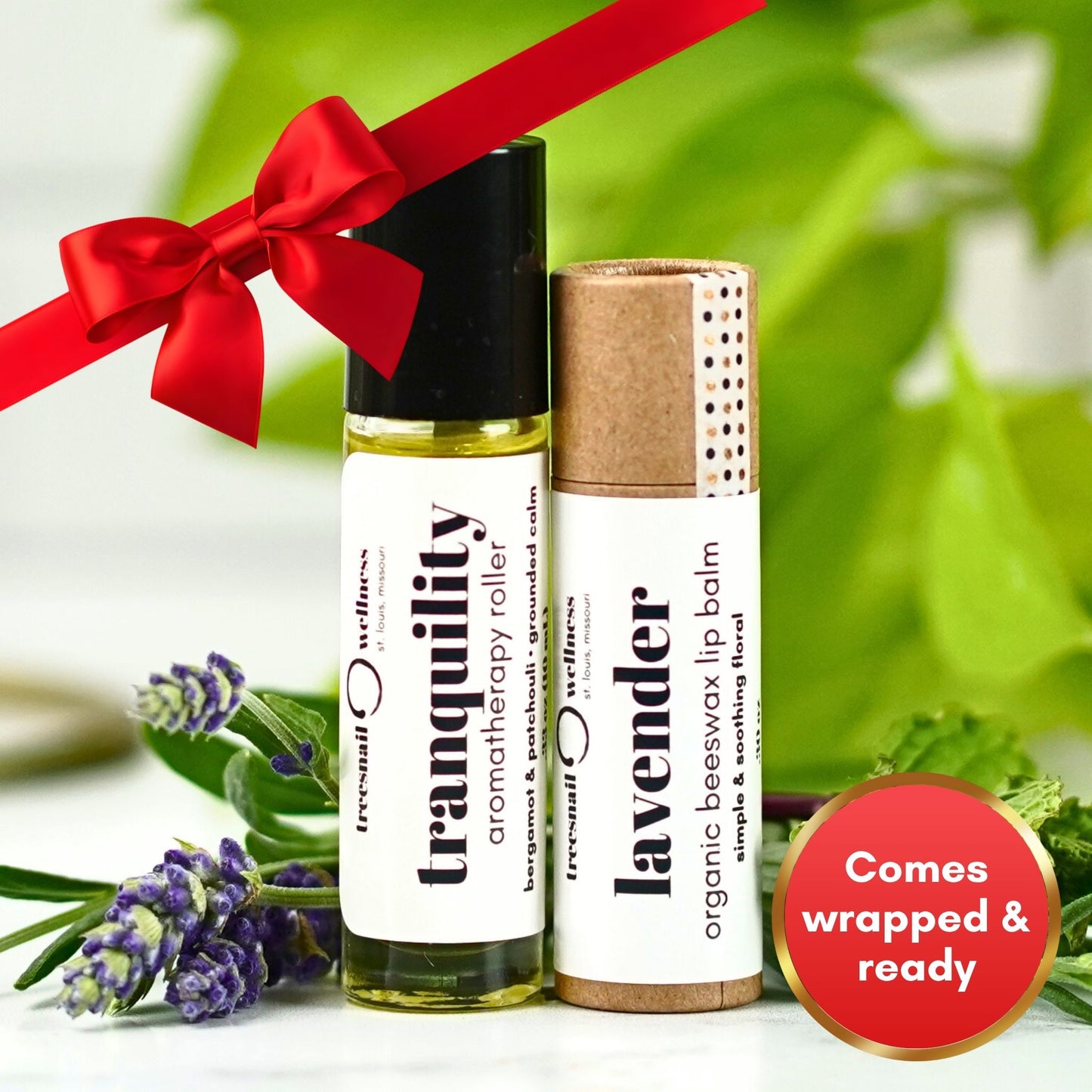 Aromatherapy Roller + Organic Lip Balm (.30 oz) • Mix and Match Gift Set