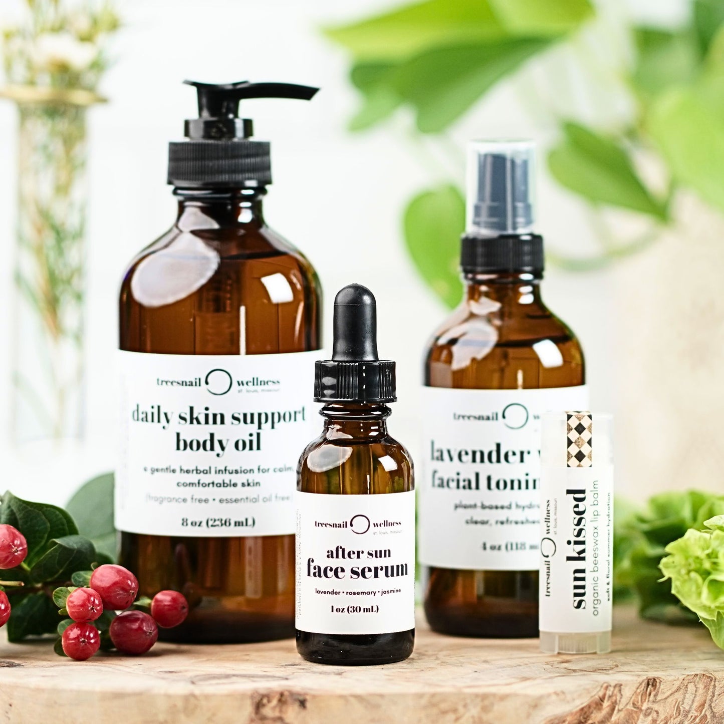 Natural Summer Skincare Set – After Sun Face + Body Bundle