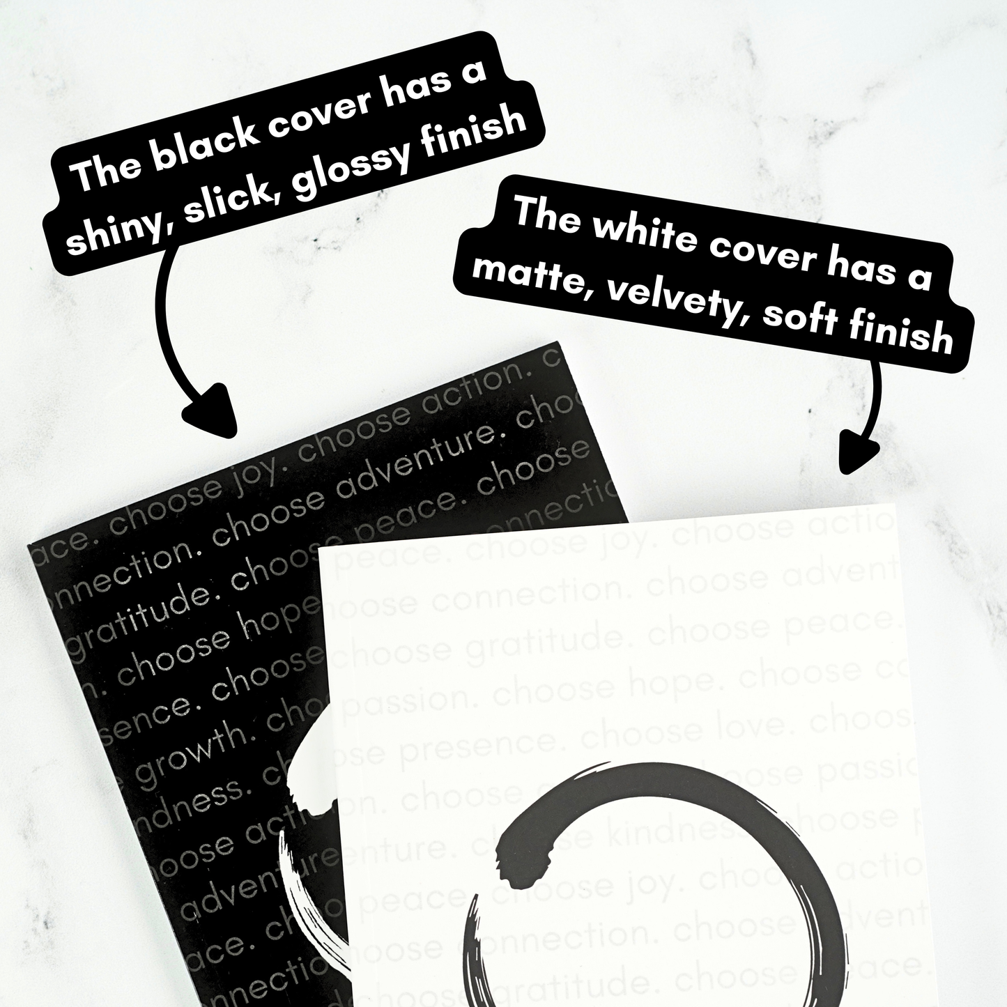 'Choose Kindness' Affirmation Notebook (White or Black)