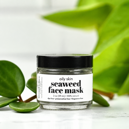Oily Skin Organic Seaweed Face Mask (Charcoal + Clay Blend)