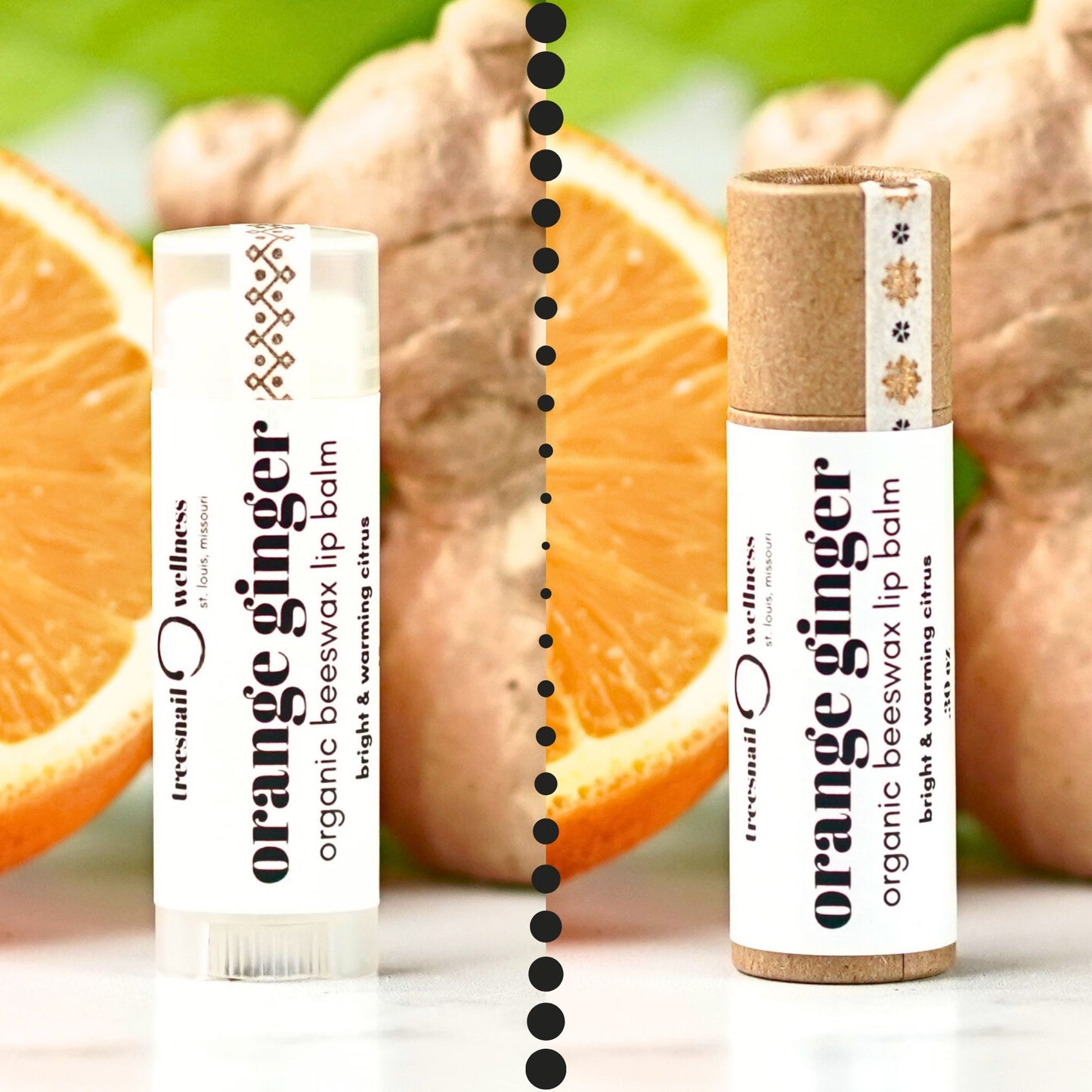 Treesnail Wellness Orange Ginger Organic Lip Balm