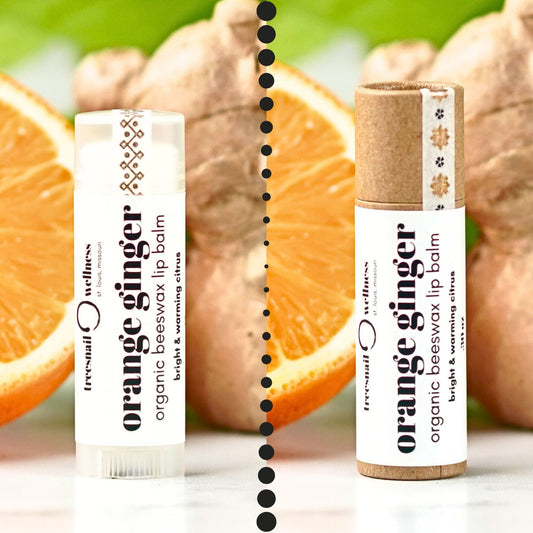 Treesnail Wellness Orange Ginger Organic Lip Balm