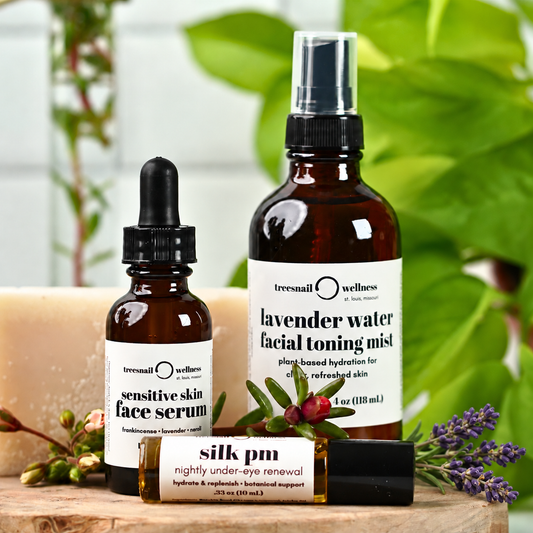 Sensitive Skin Natural Skincare Bundle (4-Step Routine)