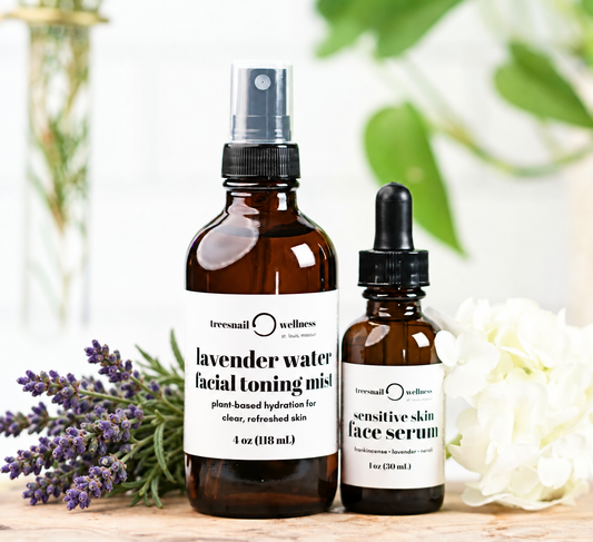 Sensitive Skin Natural Skincare Duo (Hydrosol + Face Serum)