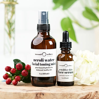 Sensitive Skin Natural Hydrosol + Face Serum Duo – Soothe & Support