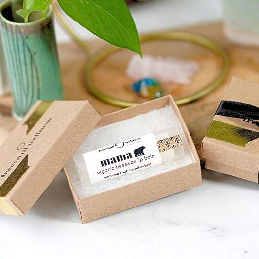 Set of 10 Organic Lip Balms • Classic .15 oz (Individually Boxed & Ribbon-Tied)