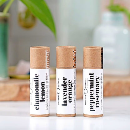 Mix & Match Set of 3 Organic Lip Balms • Plastic-Free .30 oz (Ready to Gift)