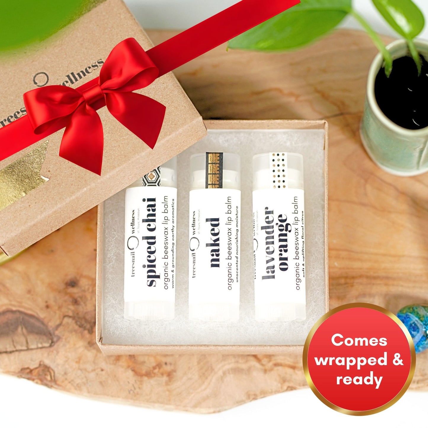 Mix & Match Set of 3 Organic Lip Balms • Classic .15 oz (Ready to Gift)