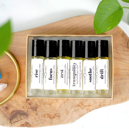 Aromatherapy Roller Set of 6— Complete Daily Support (Wrapped)