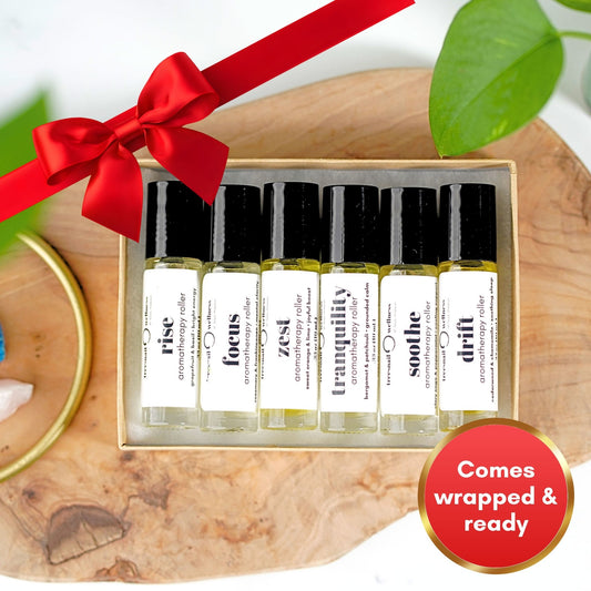 Aromatherapy Roller Set of 6— Complete Daily Support (Wrapped)