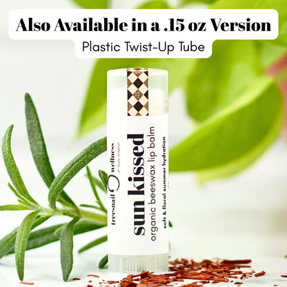 Sun Kissed Natural Lip Balm – Hydrating Organic Lip Care (.30 oz Eco Tube)