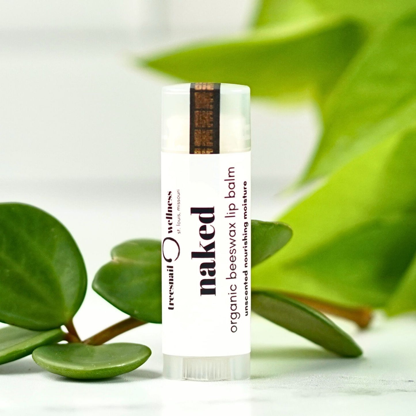 Naked (Unscented) fragrance-free lip balm .15 oz twist-up—three-ingredient formula