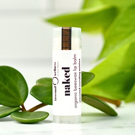 Naked (Unscented) fragrance-free lip balm .15 oz twist-up—three-ingredient formula